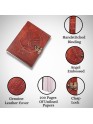 Genuine Leather Bound Journal Angel Embossed Grimoire Diary Spell Book Writing Notebook Brown Book Of Shadow